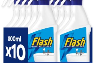 Flash Bathroom Cleaner Spray, 8 Litres (800ml x 10) £20.19 s&s