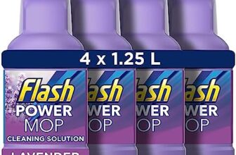 Flash Power Spray Mop Floor Cleaner Liquid Lavender 4×1.25L
