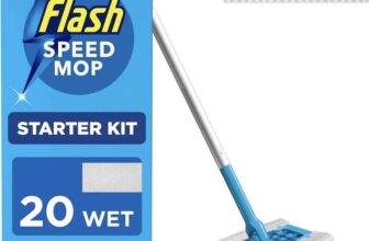 Flash Speedmop Wet Mop Floor Cleaner Starter Kit 1 Mop, 20 Wet Lemon Refills
