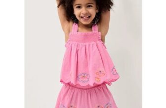 Floral Embroidered Cami Top & Shorts Set Pink