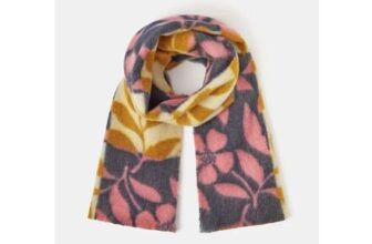 Floral Knit Blanket Scarf