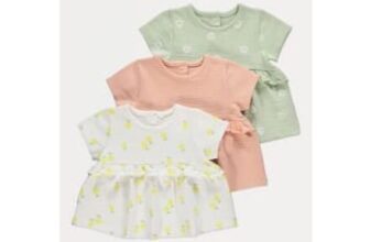 Floral Lemon Prints Peplum Tops 3 Pack