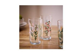 Floral Pack of 6 Hi Ball Glasses