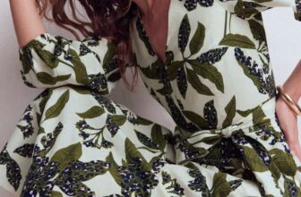 Florence Linen Blend Dress Olive Leopard Flora