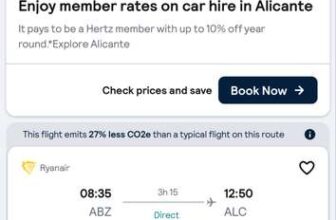 Fly Aberdeen to Spain in July under £100 return