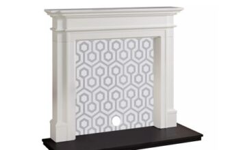 Focal Point Montana White & Black MDF Fireplace Surround Set