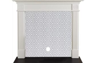 Focal Point Woodthorpe White & Black MDF Fireplace Surround Set