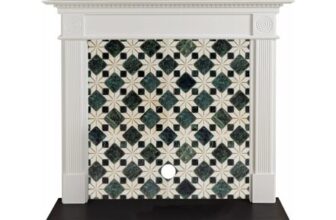 Focal Point Woodthorpe White & Black MDF Timeless Fireplace Surround Set