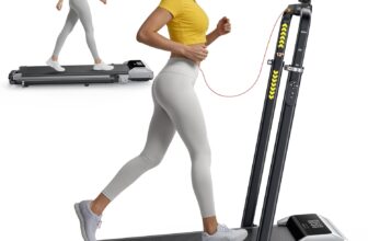 Folding Walking Pad with 12% Incline, Treadmills for Home Foldable with Handles (Adjustable Height & Tilt Angle), 2.5HP Under Desk Treadmills, 12 KM/H Running Machines for Home, Remote & APP Control