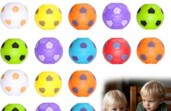 Football Party Bag Fillers – 40 Mini Spinner Balls for Kids Aged 4 to 8 mini football spinners, assorted colours, party bags, classroom rewards and prizes