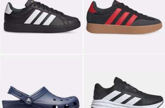 Footwear Sale E.g Adidas Galaxy 7 Trainers (7-11) / VS Pace Trainers – £18 / Crocs Classic Clogs – £20 / adidas Barreda Trainers – £22