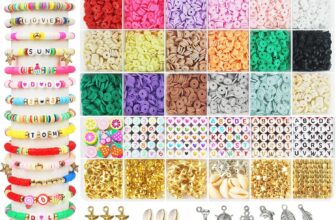 Fournine 6800 Pcs Clay Beads Friendship Bracelet Making Kit Preppy Flat Polymer Heishi Beads Set for Jewellery Making Kit with Letter Bead and Charms, DIY Craft Gifts for Teen Girls
