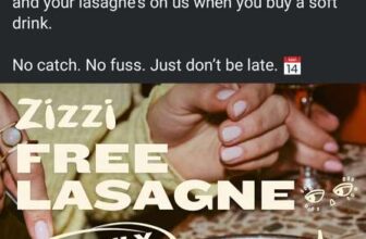 Free lasagne 29th July