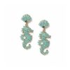 Freedom Beaded Seahorse Drop Earrings