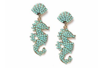 Freedom Beaded Seahorse Drop Earrings