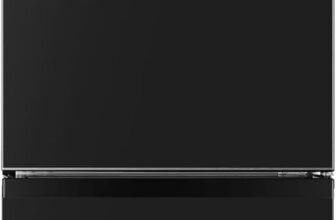 Fridgemaster MC50165EB 50cm Freestanding 60/40 Fridge Freezer – 175-litre capacity with Crisper box – Reversible Door – LED Lighting- 4 Star Freezer Rating – Black – E Rated