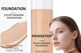 Full Coverage Color Changing Foundation for Mature Skin,Liquid Foundation,Makeup Colour Match Foundation with Hydrating Concealer,Coverage Cream Foundation Waterproof,Skin Light Tint Foundation,02