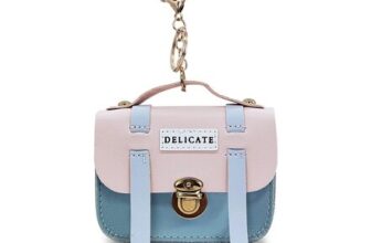FuninCrea Floral Cotton Coin Purse with 2 Zipper Pockets (Pink)