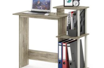 Furinno Laptop Desk Sonoma Oak/White