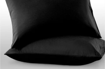 GC GAVENO CAVAILIA Microfiber Pillow Cases 2 Pack – Plain Dyed Housewife Pillowcases – Black – (74×48 cm)
