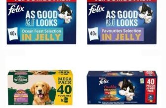 GET 2 FOR £20 – Mix & Match Cat & Dog Food – 2 Packs of 40 – S&S £17.80