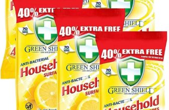 GREENSHIELD ANTIBAC Household Surface Wipes Multi Packs of 70 Wipes Each (Box of 6)
