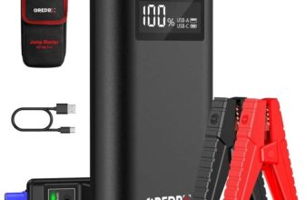 GREPRO 6000A Jump Starter Power Pack, Emergency Roadside Car Battery Booster with LCD display