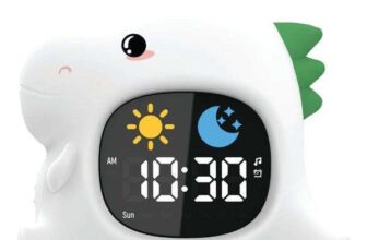 GROOV-E Cutties LED Night Light with Sleep Training Alarm – Dinosaur (Free C & C)
