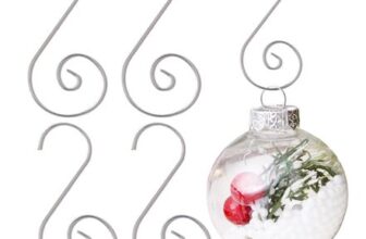 GWAWG 100 Pcs Christmas Ornament Hooks, Silver S-Style