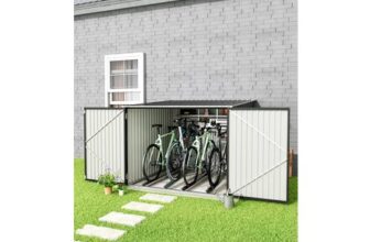 Galvanized Metal Outdoor Garden Bicycle Storage Shed