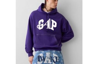 Gap X Awake NY Purple Heavyweight Oversized Logo Hoodie