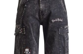 Garageland Shorts Black by Rock Rebel by EMP