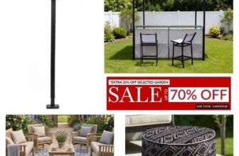 Garden Funiture Sale e.g Solar Double Headlamp Extra 20% Off Select Items e.g Inflatable Ottoman £9.60 / Bar Gazebo Set £96 W/Code
