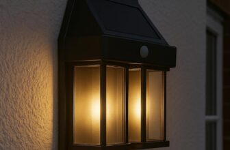 GardenKraft 11239 Solar Wall Light/Motion Sensor Activated/Dual Brightness Levels/Weather Resistant/Energy Efficient Warm White LEDs