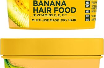 Garnier Hair Food Multi-use Hair Treatment Mask, Nourishes and Conditions, Ideal for Dry Hair, No Silicones, Vegan Formula, Banana, Ultimate Blends, 400ml (Pack of 2)