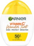 Garnier Vitamin C Wonder Tint SPF50, Medium Shade, All-In-1 Tinted Fluid, Even, Protect and Brighten Skin, 5% Vitamin C, Niacinamide, Glycerin – 40ml