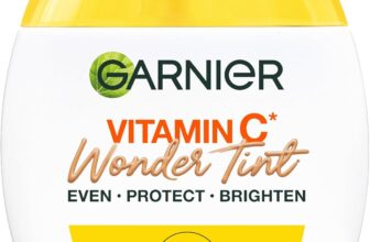 Garnier Vitamin C Wonder Tint SPF50, Medium Shade, All-In-1 Tinted Fluid, Even, Protect and Brighten Skin, 5% Vitamin C, Niacinamide, Glycerin – 40ml