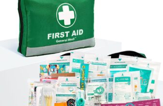 General Medi 210 Piece First Aid Kit- Emergency kit – Reflective Design – Includes Ice(Cold) Pack, Moleskin Pad and Emergency Blanket for Travel, Home, Office, Car, Workplace & Outdoor