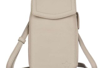 Genuine Leather Crossbody Phone Bag (Lightning Deal) WASAMA / FBA