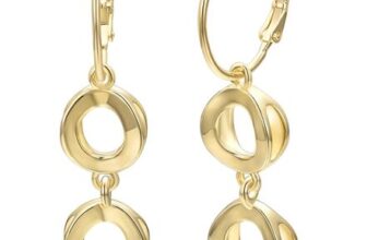 Geometric Dangle Drop Leverback Earrings