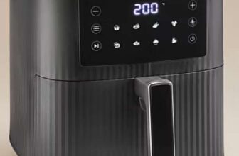 George Home Black Textured 8 Litre Digital Air Fryer – 2 Year Warranty – Free C&C