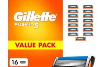 Gillette Fusion5 Razor Blades Men, Pack of 16