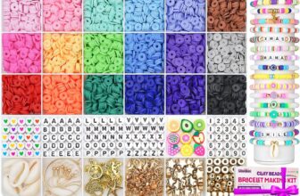 Gionlion 6000 Clay Beads Bracelet Making Kit, Friendship Bracelet Kits Preppy Beads for Jewellery Making, Flat Heishi Bead for Bracelet Arts and Crafts Gifts for Teen Girls
