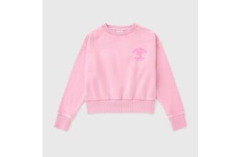 Girls Pink Palm Beach Sweatshirt (7-15yrs)