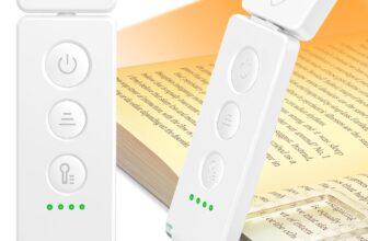 Glocusent Book Light 12 LEDs, Reading Lights for Books in Bed with 5 Colors & 5 Brightness Levels, Up to 100Hrs Runtime Book Light Clip on Kindle, Eye-Caring Book Reading Light