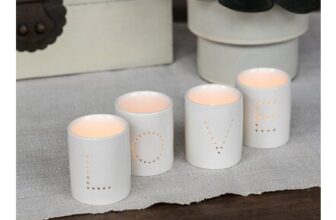 Glossy Ceramic Tealight Holders (Set of 4) – LOVE