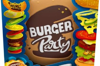 Goliath Games Burger Party, Simple and Fast-Paced Fun Family Game for Kids Aged 6, Multi-Colour