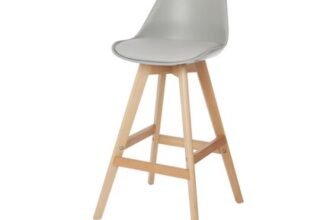 GoodHome Pitaya Light Grey Bar Stool