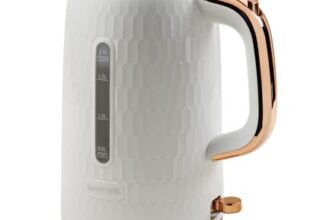 Goodmans Honeycomb White Rose Gold Kettle