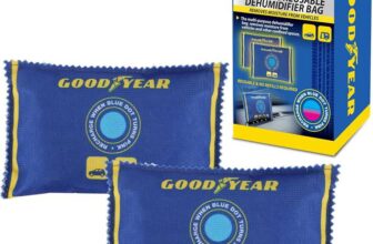 Goodyear 2pc 100g Reusable Car Dehumidifier Bags, Heavy-Duty Moisture Absorbers for Vehicles, Boats & Small Spaces, No Refills Needed